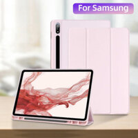 Dành Cho Samsung Galaxy Tab Ốp Lưng Cho Tab S8 Ultra 14.6 S8 Plus S7 Plus S7 FE 12.4 S7 S8 11 S6 Lite 10.4 Có Khe Cắm Bút Vỏ Máy Tính Bảng