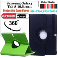 Dành Cho Samsung Galaxy Tab S 10.5 LTE (2014) SM-T800 SM-T805S SM-T805 Vỏ Bảo Vệ Da Máy Tính Bảng Thời Trang 360° Vỏ đứng xoay Bao da Folio gấp lật