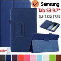 Dành Cho Samsung Galaxy Tab S3 9.7 "SM-T820 T825 Da PU Gấp Đứng Flip Case Chống Sốc
