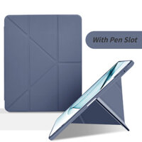 Dành Cho Samsung Galaxy Tab S6 Lite S7 S8 S9 Fe 11 "Y-Bracket Flip Case Có Khe Cắm Bút Cho Galaxy Tab A9 A9 + Plus A7 S9FE A8 Ốp điện thoại Acrylic
