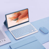 Dành Cho Samsung Galaxy Tab S8 S9 FE S7 S6 Lite A8 A7 A9 + 11 "Bao Da Có Vỏ Bàn Phím Bluetooth Không Dây Có Khe Cắm Bút Chì