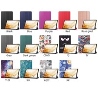 Dành Cho Samsung Galaxy TAB S8 S7 Màu Vẽ Flip Pu Da Siêu Mỏng Chống Sốc Có Thể Gấp Đứng Vỏ Máy Tính Bảng