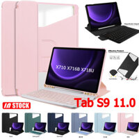 Dành Cho Samsung Galaxy Tab S9 11.0 SM-X710 SM-X716B SM-X718U Bàn Phím Bluetooth Có Thể Tháo Rời Touchpad Có Chuột Đế Xoay Thông Minh Bao Da PU Có Khe Cắm Bút
