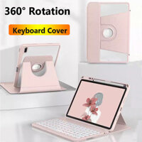 Dành Cho Samsung Galaxy Tab S9 FE Plus 12.4 A9 Plus 11 S9 FE S8 11 A9 8.7 Inch A8 10.5 S6 Lite 10.4 720 Xoay Bao Da Có Thể Tháo Rời Bàn Phím Keycap Tròn Có Giá Đỡ Bút Chì
