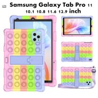 Dành Cho Samsung Galaxy Tab Pro 11 Pro11 12.9 11.6 10.8 10.1 Inch Có Thể Điều Chỉnh Đứng Bao Da Máy Tính Bảng Silicon Mềm Vỏ Đẩy Bong Bóng