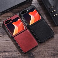 Dành Cho Samsung Galaxy Z Flip 5 Ốp Lưng Điện Thoại Chống Sốc Da PU ELVEV
