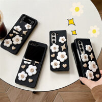Dành Cho Samsung Galaxy Z Flip 5 Z Flip 4 Z Fold 5 4 Ốp Lưng 3D Họa Tiết Hoa Chống Sốc Gấp Chất Lượng Cao Bìa Cứng Cho Samsung Galaxy Z Flip 3