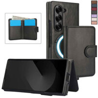 Dành Cho Samsung Galaxy Z Fold 6 2024 Magsafe Ví Chân Đế, Vỏ Da 2 Trong 1 Có Giá Đỡ Thẻ Cho Galaxy Z Fold 5 / Z Fold 4 / Z Fold 3