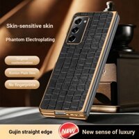 Dành Cho Samsung Galaxy Z FOLD 2 3 4 5 6 fold6 fold5 fold4 fold3 Ốp Điện Thoại Mạ Điện Dermatoglyph Họa Tiết Nút Tre Mỏng Ốp Lưng Cứng