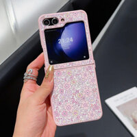Dành Cho Samsung Galaxy Z Flip6 Cao Cấp Sang Trọng Độc Đáo Ốp lưng Galaxy Z Flip 3 4 5 6 Thời Trang Hoa Nhỏ Họa Tiết Gấp Lưng Điện Thoại Chống Sốc Vỏ Bảo Vệ