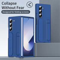 Dành Cho Samsung Galaxy Z Fold6 Z Fold5 Fold4 Fold3 Ốp Lưng Cặp Đôi Chống Sốc Màu Kẹo Thanh Lịch Có Giá Đỡ