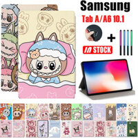 Dành Cho Samsung Galaxy Samsung Galaxy Tab A / A6 10.1 SM-T580 T585 T587 Đứng Mokoko LABU Kuromi Dâu Gấu FIMO Ốp Lưng Trẻ Em Hoạt Hình Dễ Thương Da Chống Sốc Flip Cover
