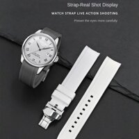 Dành Cho Seiko Cho Omega Cong End Dây Đeo Silicon Cho Đồng Hồ Cao Su Rolex Arc 18 Mm 20 Mm 22 Mm