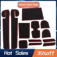 Dành Cho SUZUKI SWIFT 2018 12 Chiếc Cao Su Chống Trơn Trượt Chống Trơn Trượt Trang Trí Cốc Miếng Dán Khe Cắm Cổng Miếng Lót Cửa Rãnh Thảm - Đỏ