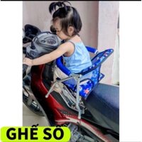 [Dành cho tất cả dòng xe số]Ghế ngồi xe máy,ghế đi xe máy xếp có vòng bảo vệ và đai an toàn