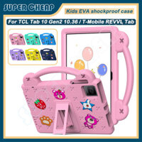 Dành Cho TCL Tab 10 Gen2 10.36 T-Mobile REVVL Tab 1.36inch Trẻ Em Eva Ốp Lưng Chống Sốc Đứng Có Giá Đỡ PC