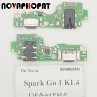 Dành Cho Tecno Spark Go 1 KL4 USB Dock Sạc Cổng Cắm Tai Nghe Jack Âm Thanh Micro Bảng Sạc Có IC