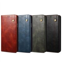 Dành Cho Vivo Iqoo X100 Ultra Neo 9 Pro Ốp Lưng Lật Retro Kinh Doanh Ví Da Khe Cắm Thẻ Đứng Giá Đỡ Vỏ