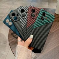 Dành Cho Vivo iQOO Z9 Turbo Ốp Lưng ELVEV Siêu Mỏng Họa Tiết Sợi Carbon PC Bảo Vệ Ống Kính