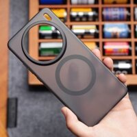 Dành Cho Vivo x200 x100 100s pro mini ultra Case Nam Châm Sạc Không Dây Trong Suốt Bán Trong Suốt Matte Cứng PC Ốp điện thoại Cho x200mini Với Ống Kính Kim Loại