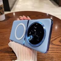 Dành Cho VIVO X200 x100 ultra x100s Pro Ốp Lưng Da PU Sang Trọng Có Nam Châm Sạc Không Dây Bảo Vệ Mặt Sau Dành Cho VIVO X200 X200Pro Mini X 200 Vỏ Điện Thoại