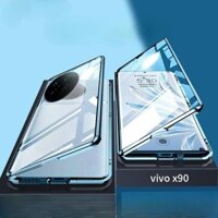 Dành Cho VIVO X90 Pro Plus Ốp Điện Thoại Kính Từ Tính Hai Mặt Cho VIVO X90 X90Pro + Vỏ Bảo Vệ Ống Kính Bao Gồm Tất Cả