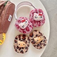 Dành cho Vỏ tai nghe Hello Kitty in hình da báo sang trọng dành cho Apple Airpods Max
