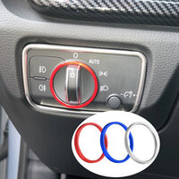 Dành Cho Xe Audi A3 S3 Q2 Hợp Kim Nhôm Đèn Pha Ô Tô Công Tắc Trang Trí Khung Vòng Viền Miếng Dán