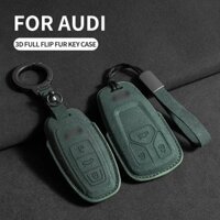 Dành Cho Xe Audi A4 B9 A5 A6 8S 8W Q5 Q7 4M S5 S7 TT Da Lộn Chìa Khóa Xe Ô Tô Vỏ Chìa Khóa Tự Động Bảo Vệ Móc Khóa Phụ Kiện