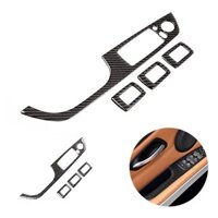 Dành Cho Xe BMW 3 SerIes E90 320i 325i 2005 2006 2007 2008 2009 2010 2011 2012 Sợi Carbon Lái Xe Bên Cửa Sổ Công Tắc Bảng Điều Khiển Bao