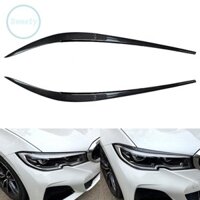 Dành Cho Xe BMW 3 Series G20 Đèn Pha Nắp Mắt Sợi Carbon Đen Hoàn Thiện