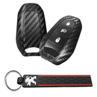 Dành Cho Xe Đạp Peugeot 2008 308 508 3008 408 4008 Ốp Lưng Chìa Khóa Ô Tô Silica Gel Fob Bảo Vệ Bộ 3 Nút Túi Silicon Nắp Chìa Khóa Xe Ô Tô