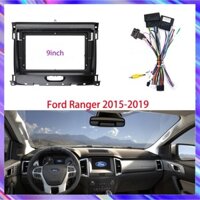 Dành Cho Xe Ford Ranger 2015-2019 9 Inch 2 Din Xe Fascia Khung Cáp Bảng Điều Khiển Cd Dvd Player Khung Âm Thanh Bảng Điều Khiển Gắn Bộ