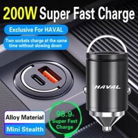 Dành Cho Xe Haval Điện Thoại Sạc Nhanh 200W Loại C PD QC3.0 USB Cổng Kép Sạc Nhanh Cho H1 H2 H6 H9 JOLION Landtrek RCZ Xe Thuốc Lá Bật Lửa