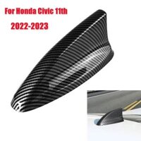 Dành Cho Xe Honda Civic 11th 2022-2023 Ô Tô Trên Núi Vây Cá Mập Trên Không Ăng Ten Toppers Miếng Dán Bao Da Tự Động Sợi Carbon Nhìn Đen