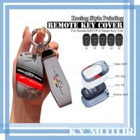 Dành Cho Xe Honda Civic CRV HRV Smart Key Fob Case Vỏ Mugen Phong Cách ABS Filp Chìa Khóa Xe Ô Tô Bảo Vệ Sửa Đổi Phong Cách Đua Tranh
