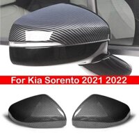 Dành Cho Xe Kia Sorento 2021 2022 Phía Sau Ô Tô Gương Che Cánh Nắp Cửa Bên Ngoài Phía Sau Vỏ Viền Miếng Dán Sợi Carbon Bạc