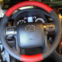 Dành Cho Xe Lexus GX400 GX450 GX460 DIY Carbon Đen Da Tay Khâu Chống Trơn Trượt Ô Tô Vô Lăng Bao Nội Thất Ô Tô Phụ Kiện