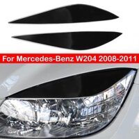 Dành Cho Xe Mercedes ‐ Benz W204 2008-2011 Bóng Đen Carbon Xe Phía Trước Đèn Pha Lông Mày Mí Mắt Viền Miếng Dán Bao ABS Khung Trang Trí