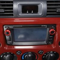 Dành Cho Xe Toyota FJ Cruiser 2007-2021 Xe Âm Lượng Núm Bao Miếng Dán Hợp Kim Nhôm Đỏ / Bạc Sửa Đổi Nội Thất Phụ Kiện