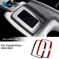 Dành Cho Xe Toyota Prius 2016-2022 Sợi Carbon Mềm Trung Tâm Không Dây Khung Sạc Trang Trí Miếng Dán Phụ Kiện Nội Thất