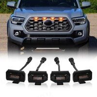 Dành Cho Xe Toyota Tacoma Off Road & Sport 2020 2021 2022 Đèn Led Lưới Trước Ô Tô Cảnh Báo Ánh Sáng Ban Ngày DRL Đèn Chạy Ban Ngày 4 Chiếc