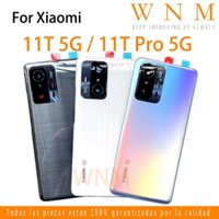 Dành Cho Xiaomi 11T 5G / 11T Pro 5G Mặt Sau Kính Vỏ Pin + Khung Ống Kính Máy Ảnh Kính Phía Sau Và Mặt Sau Dính Khung Ống Kính Vỏ Vỏ Vỏ Phía Sau Linh Kiện Thay Thế