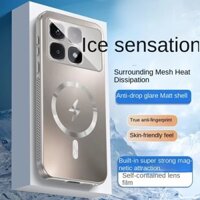 Dành cho xiaomi 14 13 pro Redmi K70 Ultra poco f6 Vỏ điện thoại có tản nhiệt, Lightning Matte Finish, Phim ống kính, Vỏ sạc không dây nam châm hấp phụ