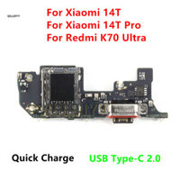 Dành Cho Xiaomi 14T Pro USB Type-C Mic Board Dock Sạc Cổng Kết Nối Sạc Nhanh Cáp Mềm Cho Redmi K70 Ultra 14TPro Thẻ SIM