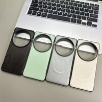 Dành Cho Xiaomi 15 Ultra Vỏ Không Khung Họa Tiết Da Giả Vỏ Điện Thoại PC Cứng