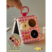 Dành Cho Xiaomi Mix Flip Ốp Lưng Điện Thoại Đeo Ngang Dây Treo Màu Hồng Checkered 3d Gấu Bông Nhẫn Dành Cho Oppo Find N3 Flip / Honor Magic V Flip Cover Câu Chuyện Đồ Chơi Chữ Cái Tiếng Anh