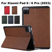 Dành Cho Xiaomi Pad 6 (2023) 11.0 "Mi Pad6 Pro Vỏ Bảo Vệ Máy Tính Bảng Doanh Nhân Chất Lượng Cao Thời Trang Phong Cách Đơn Giản Bao Da PU Flip Stand Casing