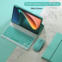 Dành Cho Xiaomi Pad 7 Pad 6 Vải Chống Trầy Xước Đứng Bao Với Bàn Phím Bluetooth Có Đèn Nền Có Thể Tháo Rời Đi Kèm Chuột Bluetooth