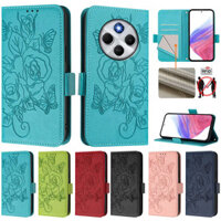 Dành Cho Xiaomi Poco C75 Ốp Lưng 3D Hoa Hồng Ví Điện Thoại Xiaomi Poco C65 Ốp Lưng Poco C55 Poco C61 Poco C50 Poco C51 Ốp Lưng Da Lật Ốp Lưng